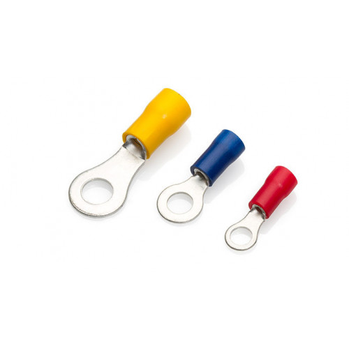 TLA, PVC Insulated Crimp, Blue Ring, Cable Entry 1.5 - 2.5mmÂ², Stud Ã˜ M4, Pack Of 100,