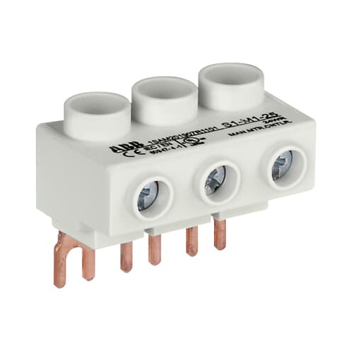 ABB, S1-M1-25-3, 3-phase power infeed block Flat, for MS116 / MS132, 25mm2