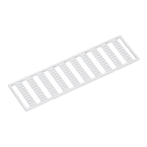 Wago, 793-5507/000-005, WMB Marking Card, Horizontal Marking, Numbered 51-100, Stretchable 5-5.2mm Wide, Snap-on Type, Red, Card = 10 Strips Of 10 Markers Per Card