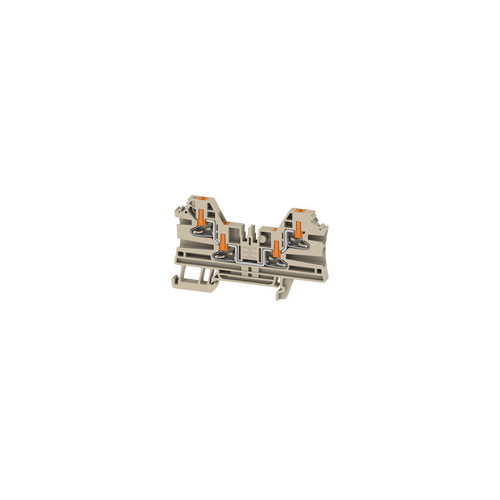 Weidmuller, 2847460000, AL4C2.5, A Series, Side Entry, Dark Beige, 2.5mm², 4 Conductor, Through Terminal, Push-in, 24 Amps, 800V