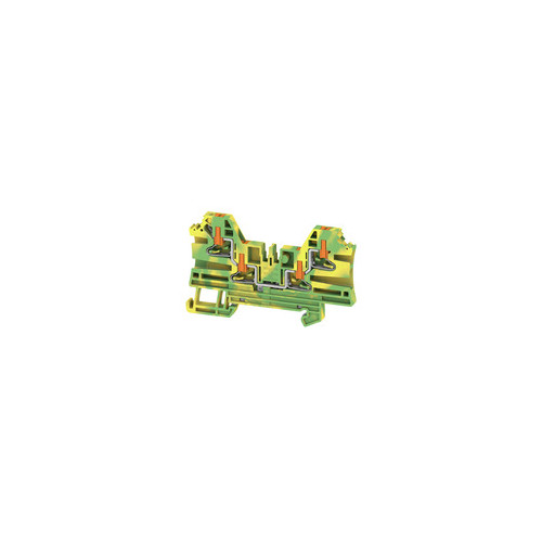 Weidmuller, 2847610000, AL4C2.5PE, A Series, Side Entry, Green/Yellow, Earth, 2.5mm², 4 Conductor, Through Terminal, Push-in