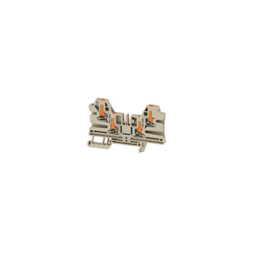 Weidmuller, 2847730000, AL4C4, A Series, Side Entry, Dark Beige, 4mm², 4 Conductor, Through Terminal, Push-in, 32 Amps, 800V