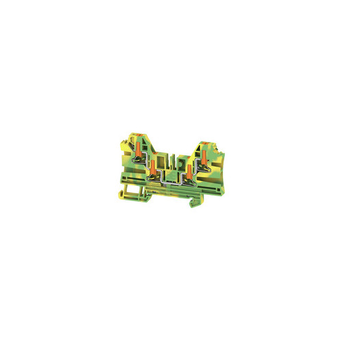 Weidmuller, 2847770000, AL4C4PE, A Series, Side Entry, Green/Yellow, Earth, 4mm², 4 Conductor, Through Terminal, Push-in