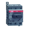 ABB, OT80F3, 1SCA105798R1001, Switch Disconnector, 3 Pole, 80 Amps, AC22, Front Operated, Din Rail Mounting.