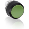 ABB, MP1-10G, 1SFA611100H1002, Green, Flush Pushbutton, Momentary Action, Black Plastic Bezel.