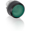 ABB, MP1-11G, 1SFA611100H1102, Green, Illuminated, Flush Pushbutton, Momentary Action, Black Plastic Bezel.