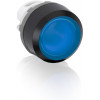 ABB, MP2-11L, 1SFA611101R1104, Blue, Illuminated, Flush Pushbutton, Maintained Action, Black Plastic Bezel.