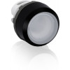 ABB, MP2-11W, 1SFA611101R1105, White, Illuminated, Flush Pushbutton, Maintained Action, Black Plastic Bezel.