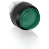 ABB, MP3-11G, 1SFA611102R1102, Green, Illuminated, Extended Pushbutton, Momentary Action, Black Plastic Bezel.