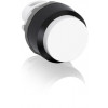 ABB, MP4-10W, 1SFA611103R1005, White, Extended Pushbutton, Maintained Action, Black Plastic Bezel.