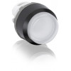 ABB, MP4-11W, 1SFA611103R1105, White, Illuminated, Extended Pushbutton, Maintained Action, Black Plastic Bezel.