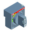 ABB, 1SDA054926R1, Tmax T4 - T5 Rotary Handle, Direct Mounting