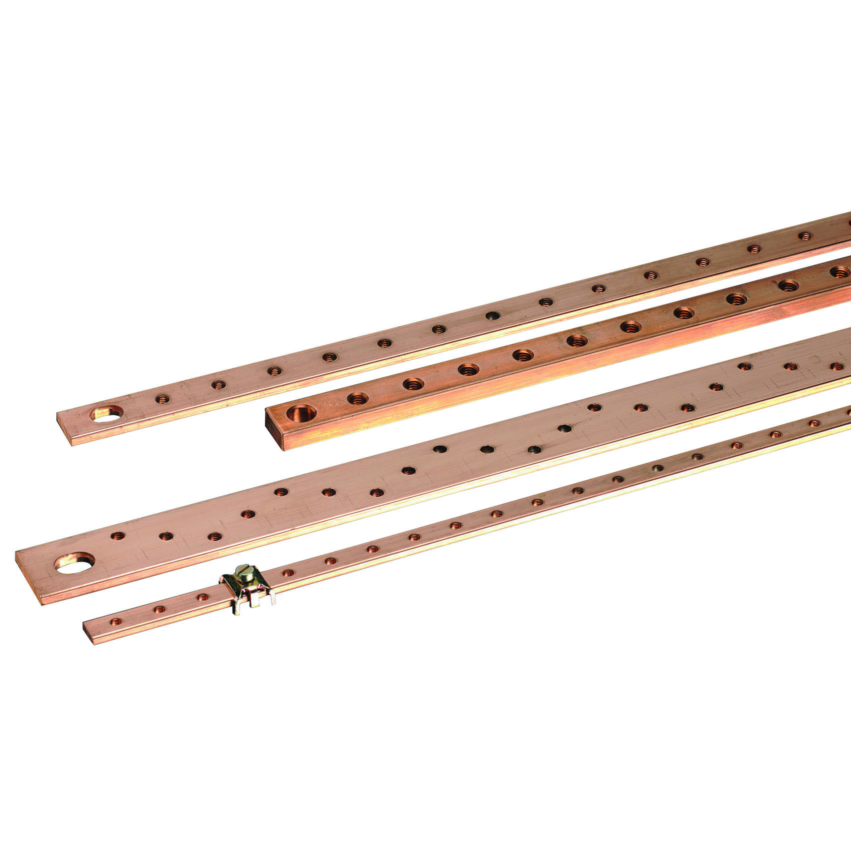 nVent Eriflex, 549200, TCB18X4-1M, TCB Threaded Solid Copper Busbar, 1m  Length, 18 x 4, M8 Threaded, 20mm Pitch